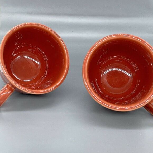 HLC Fiestaware Coffee Cup Lot of 2 Paprika Brown 3" Post 86 Replacement - Picture 3 of 12